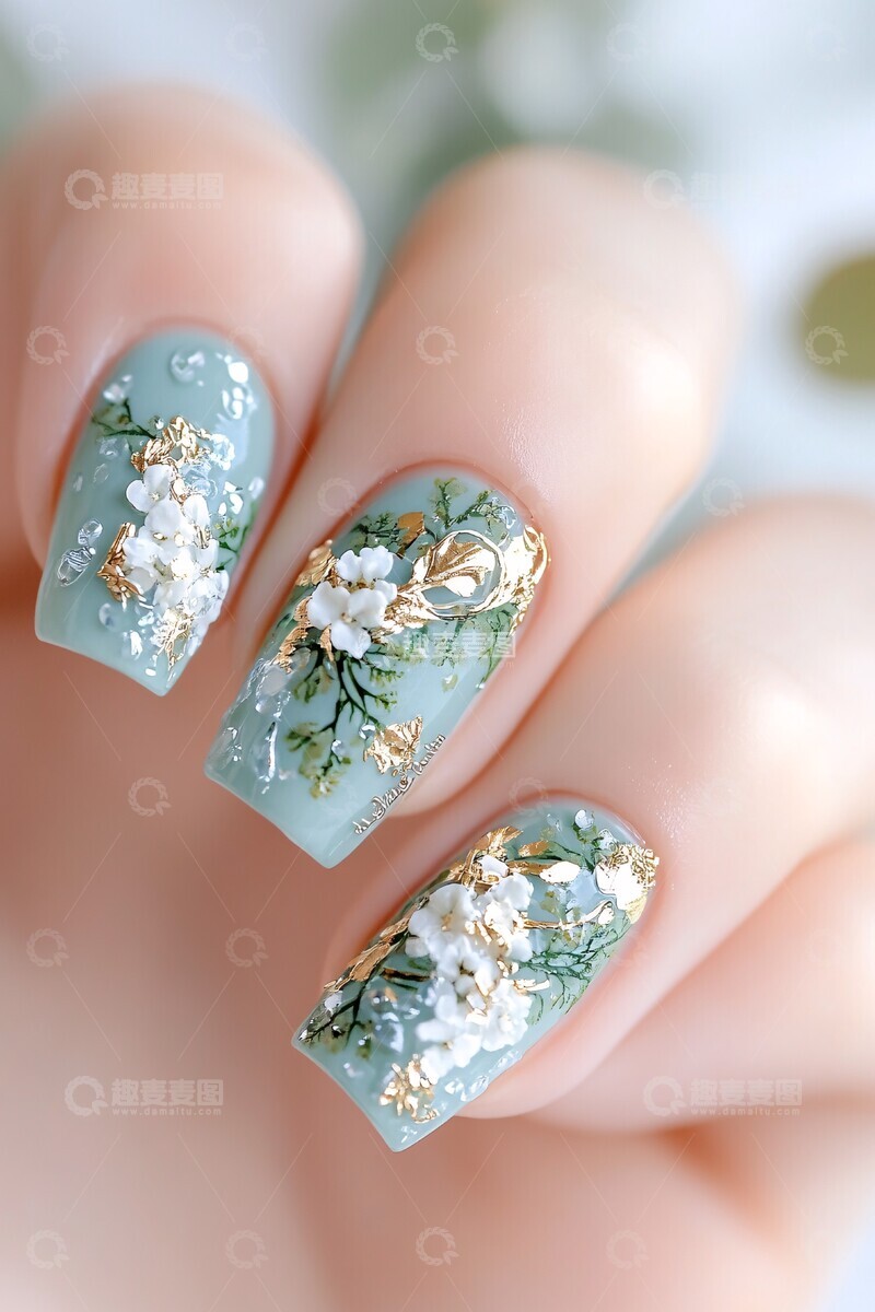 高清大图下载【趣麦麦图】塩昆布指甲设计3