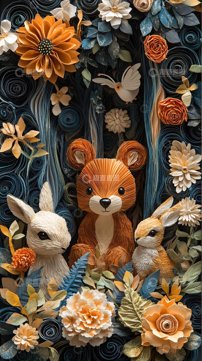 高清大图下载【趣麦麦图】卷纸森林卷纸森林树木3