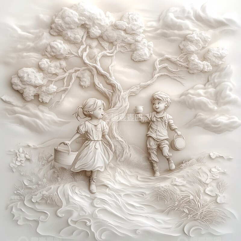 高清大图下载【趣麦麦图】杰克吉尔取水去2