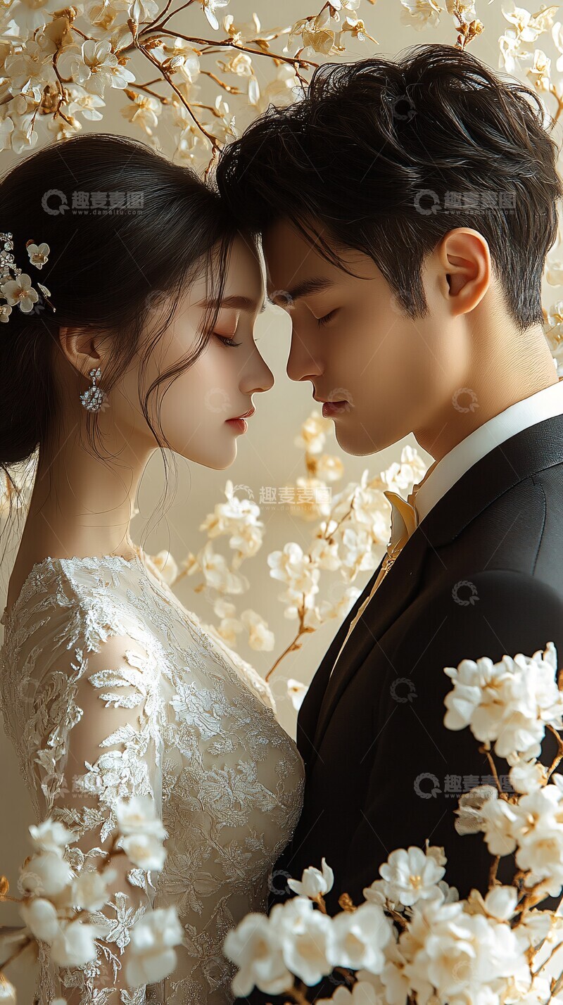 高清大图下载【趣麦麦图】桥上相会现代简约金色3