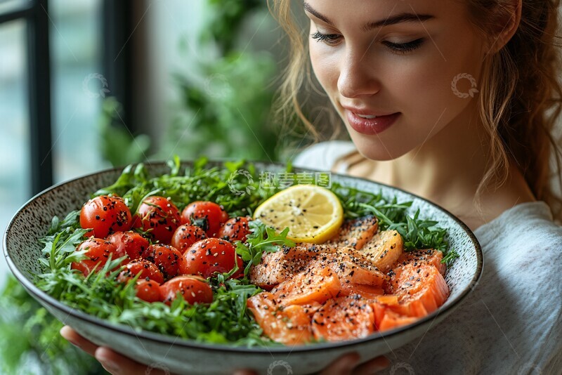 高清大图下载【趣麦麦图】健康餐盘概念3