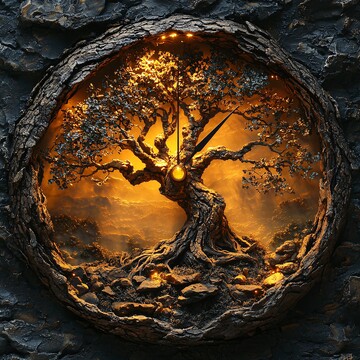 橡木盆景钟橡木盆景时刻1