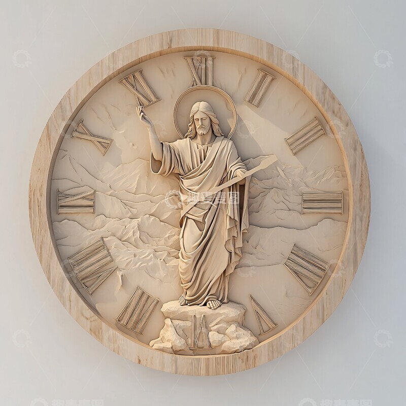 高清大图下载【趣麦麦图】基督教数字时钟3