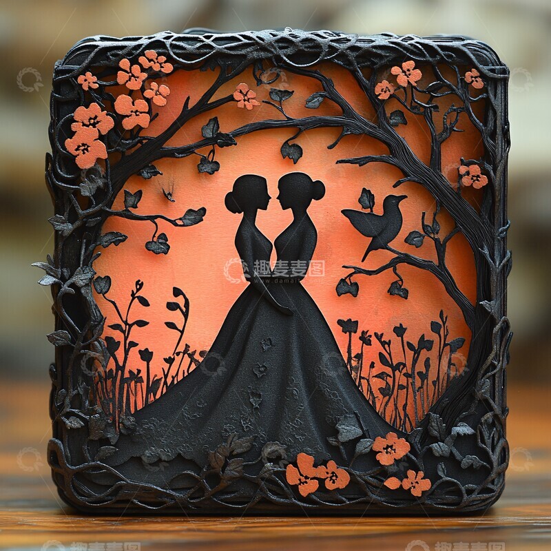 高清大图下载【趣麦麦图】哥特风情人节卡3