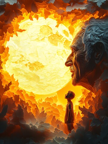 男孩扶老人男孩老人帮助3