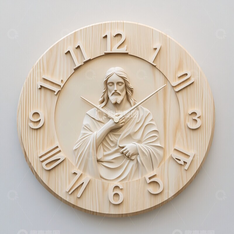 高清大图下载【趣麦麦图】基督教数字时钟2