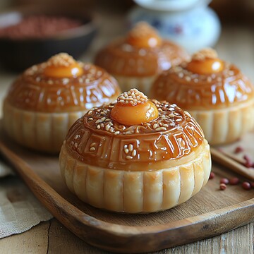 红豆蛋黄球红豆蛋黄甜点3