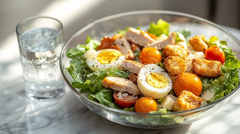 高清大图下载【趣麦麦图】凯撒沙拉与水杯3