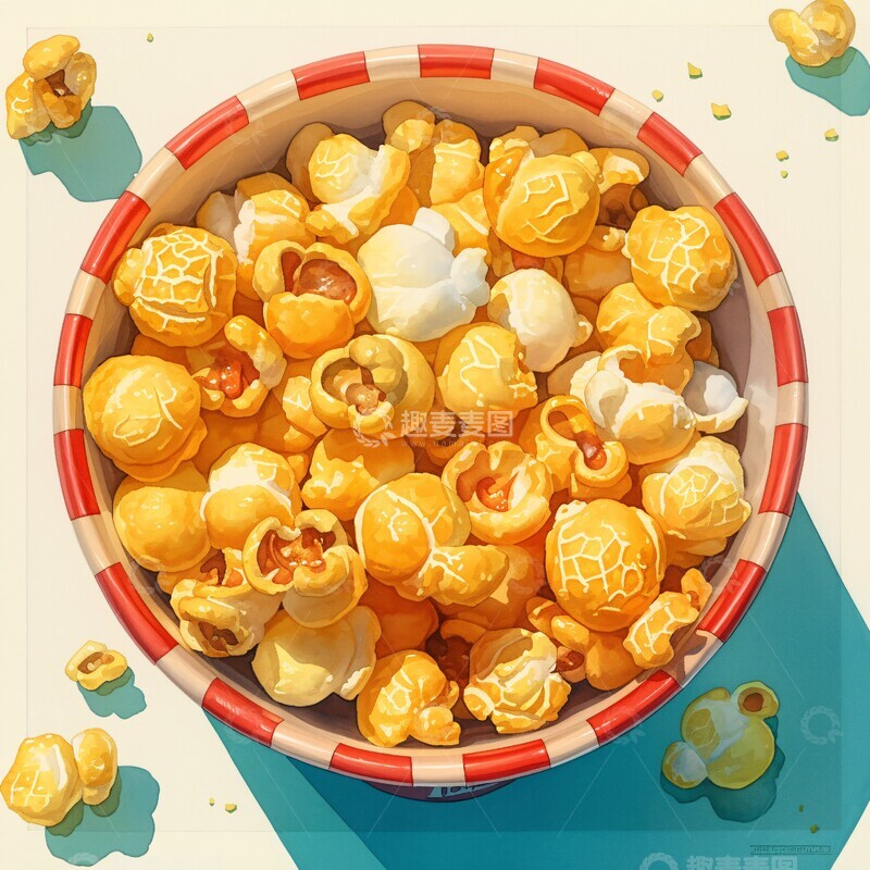 高清大图下载【趣麦麦图】彩铅风格彩铅水彩光影3