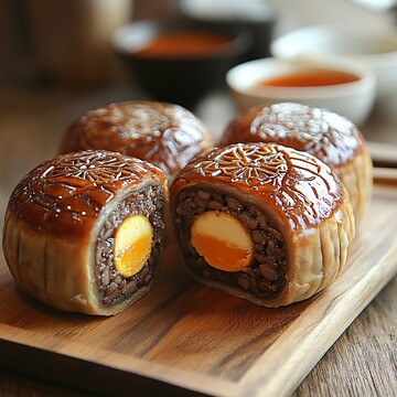 红豆蛋黄球红豆蛋黄甜点2