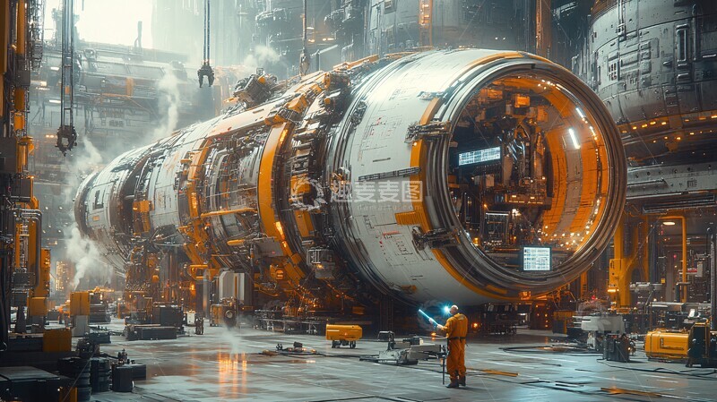 高清大图下载【趣麦麦图】星舰建造车间3