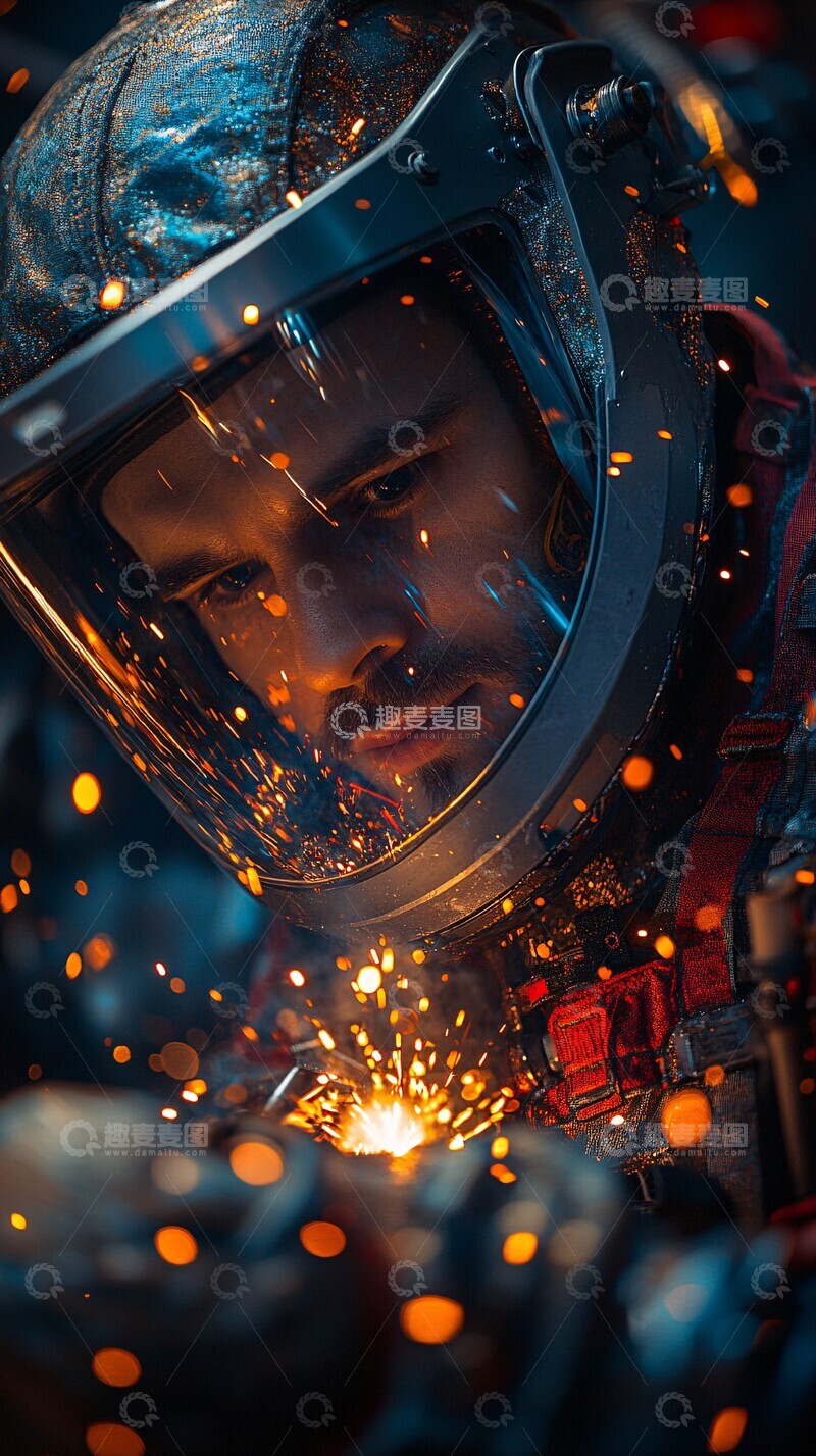 高清大图下载【趣麦麦图】现代焊工焊接场景3