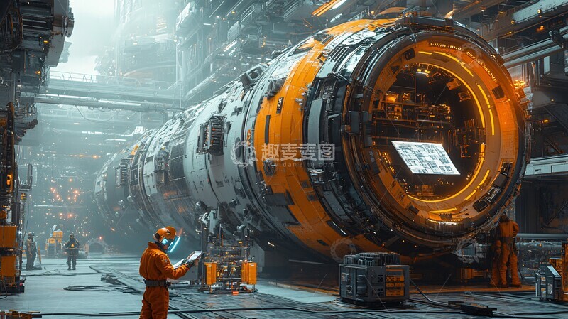 高清大图下载【趣麦麦图】星舰建造车间2