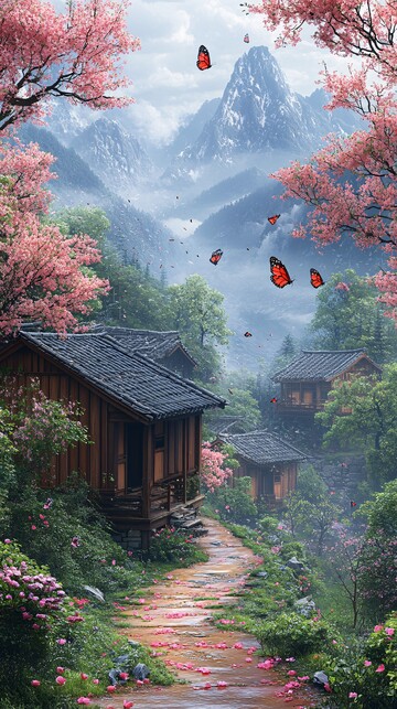 乡间小路蝴蝶飞舞1