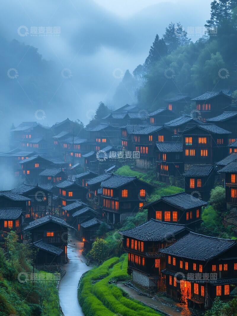 高清大图下载【趣麦麦图】苗寨风情苗寨风情房屋