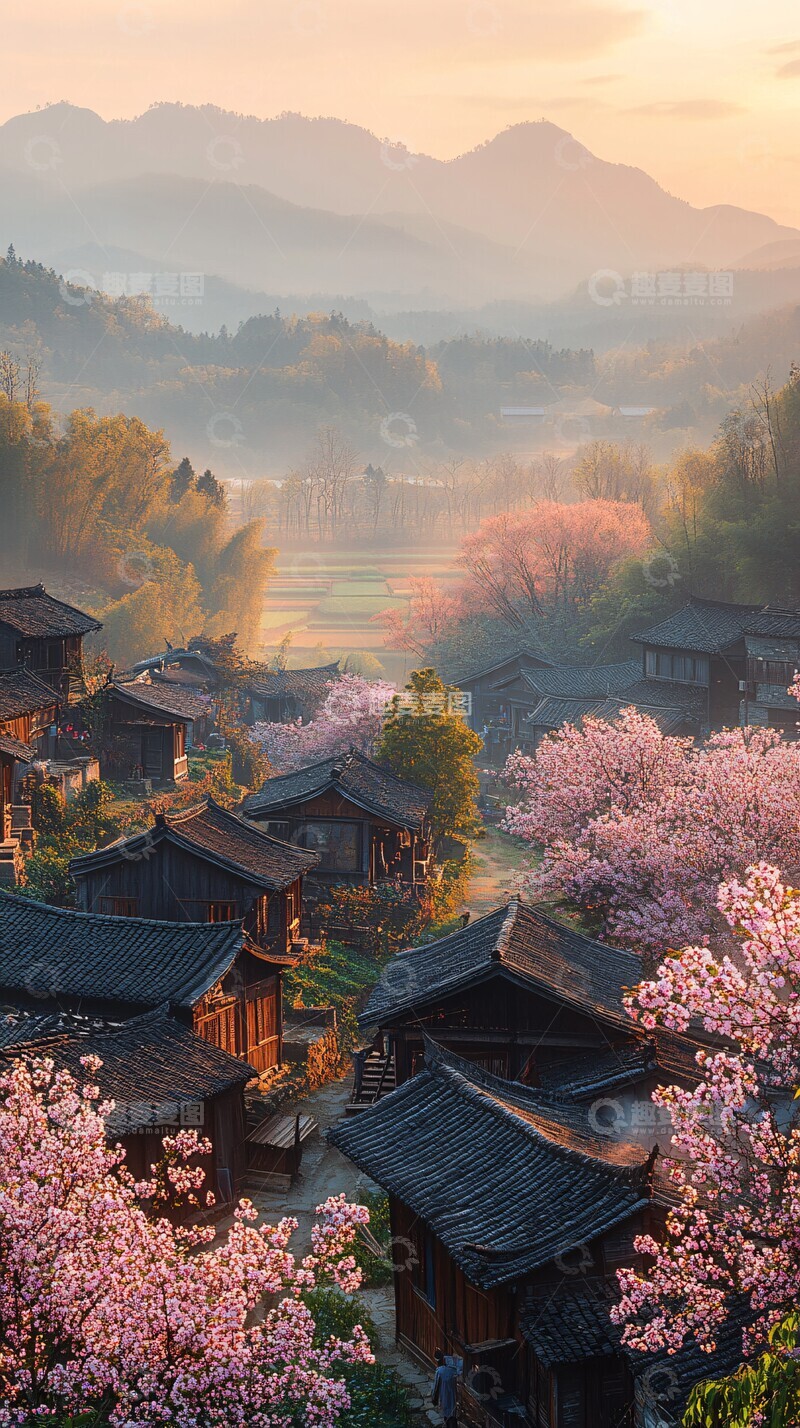 高清大图下载【趣麦麦图】村民与稻田生活3