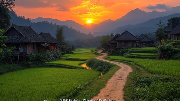 稻田暮色稻田暮色村庄3