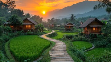 稻田暮色稻田暮色村庄2