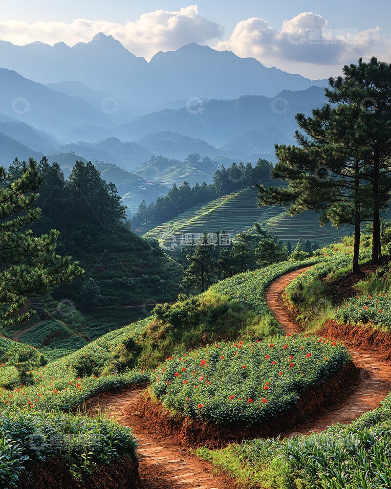 高清大图下载【趣麦麦图】梯田风光梯田风光自然3