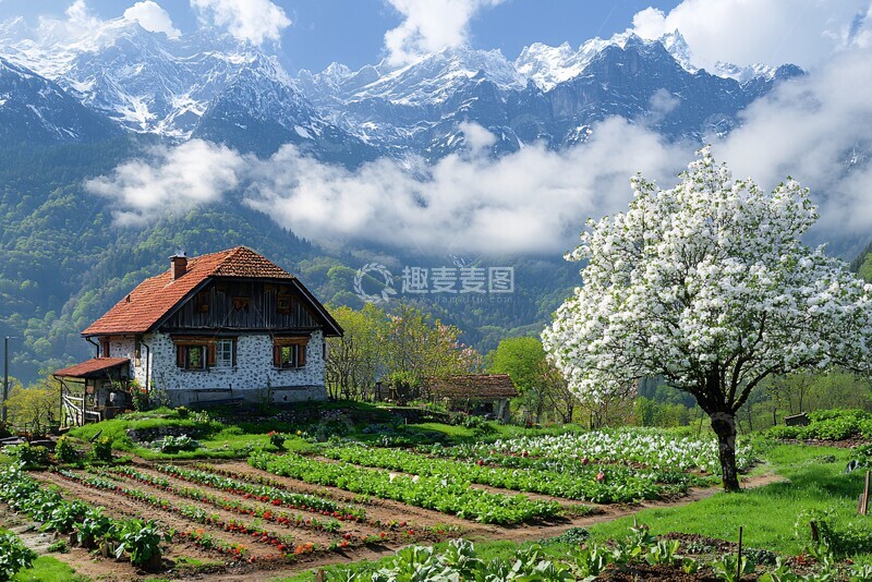 高清大图下载【趣麦麦图】山村果园菜园3