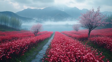 桃花李花映山湖3