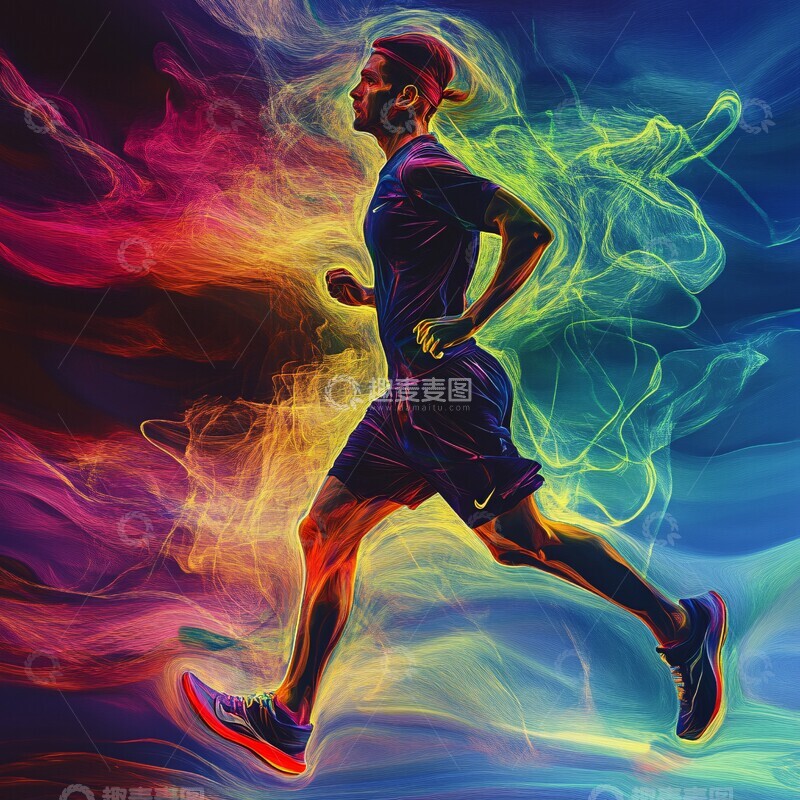高清大图下载【趣麦麦图】奔跑中的色彩2