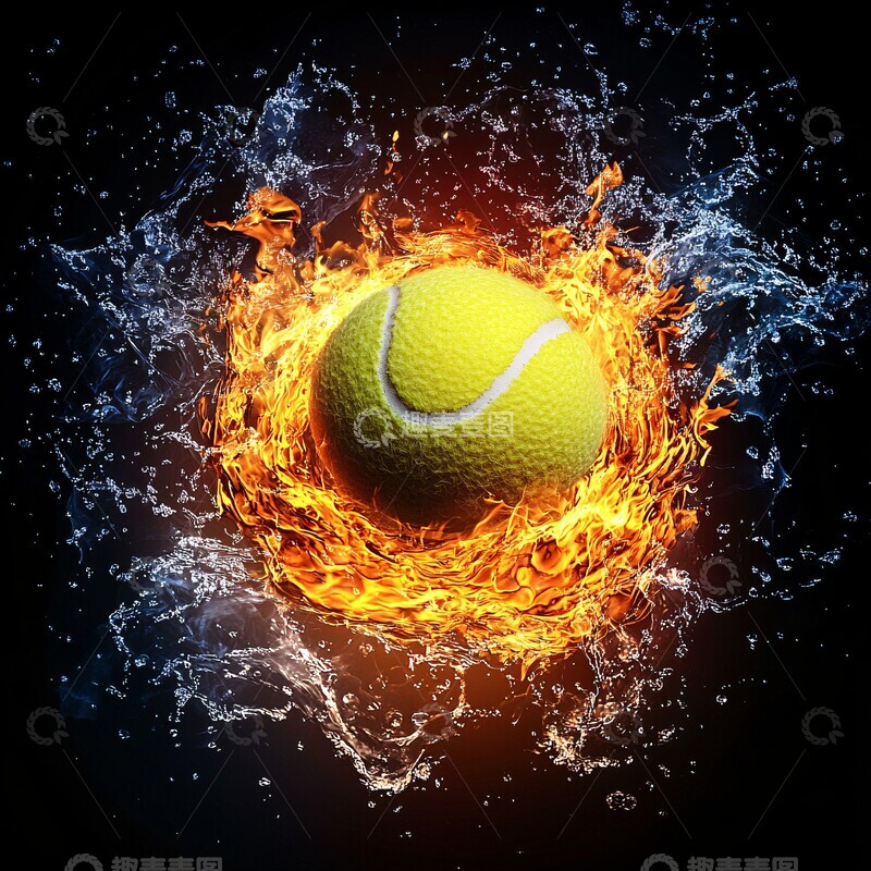 高清大图下载【趣麦麦图】网球水中火焰2