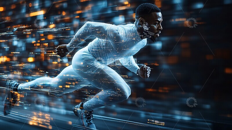 高清大图下载【趣麦麦图】运动员跑步监测分析3