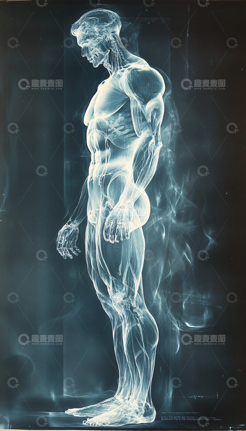 高清大图下载【趣麦麦图】肌肉男光线光片2