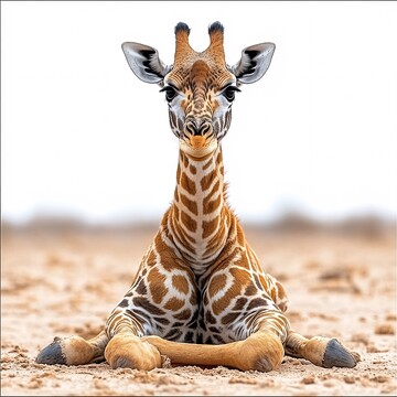 长颈鹿前腿伸展坐姿3