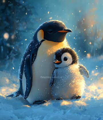 企鹅与宝宝企鹅宝宝雪地3