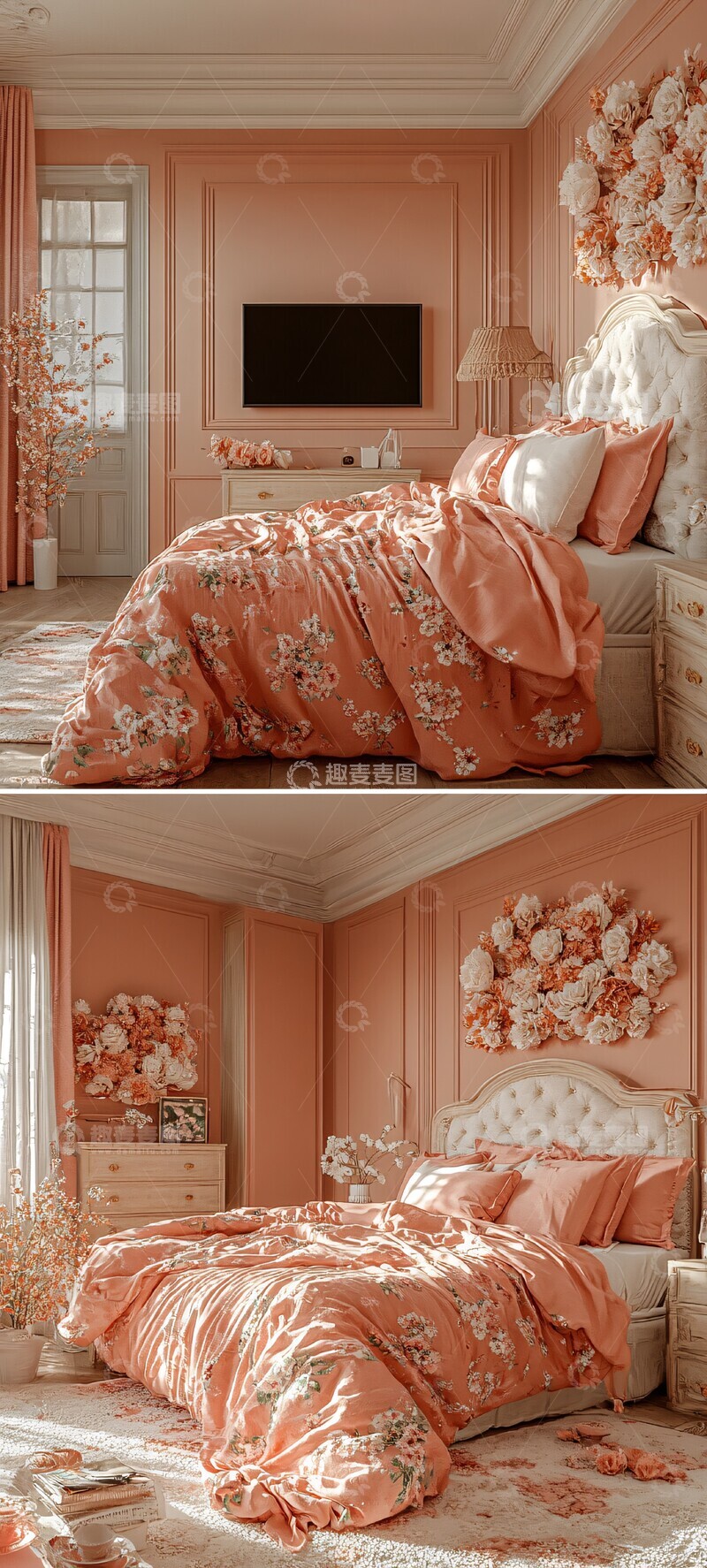 高清大图下载【趣麦麦图】波西米亚风格卧室2