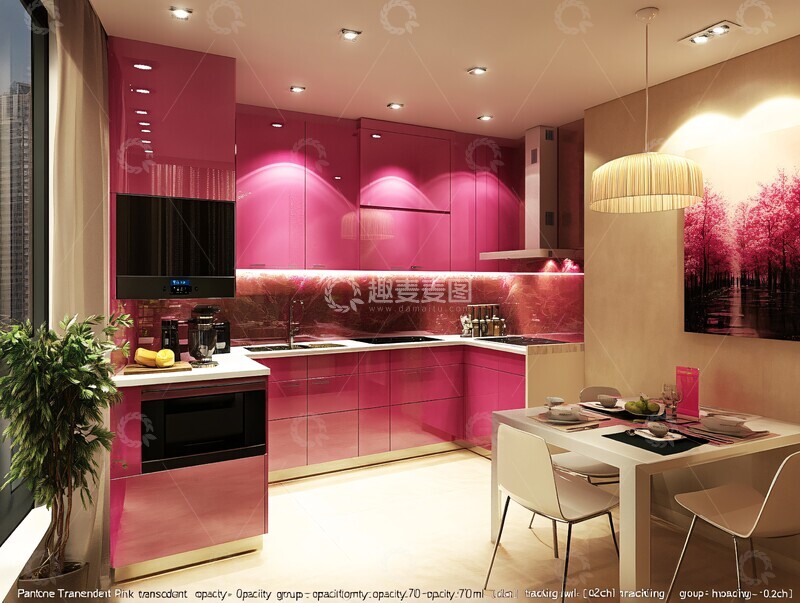 高清大图下载【趣麦麦图】现代厨房内饰3