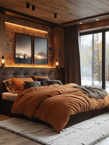 现代简约卧室灯光2