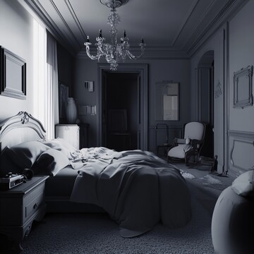 黑白卧室空间3