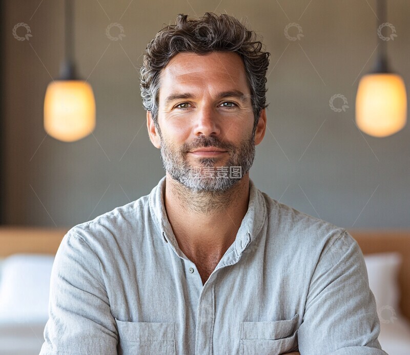 高清大图下载【趣麦麦图】灰色简约卧室7