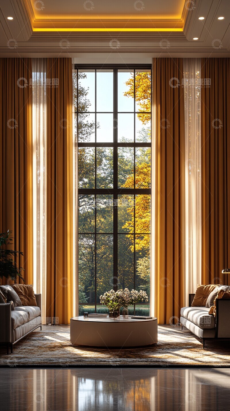 高清大图下载【趣麦麦图】窗帘展示效果2