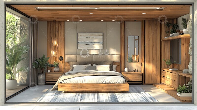 高清大图下载【趣麦麦图】卧室内置衣柜设计3
