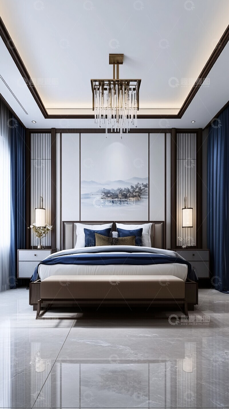 高清大图下载【趣麦麦图】中式卧室设计5