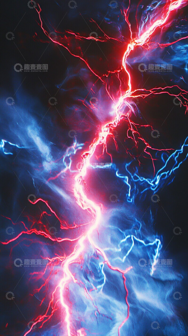 高清大图下载【趣麦麦图】红蓝能量碰撞1