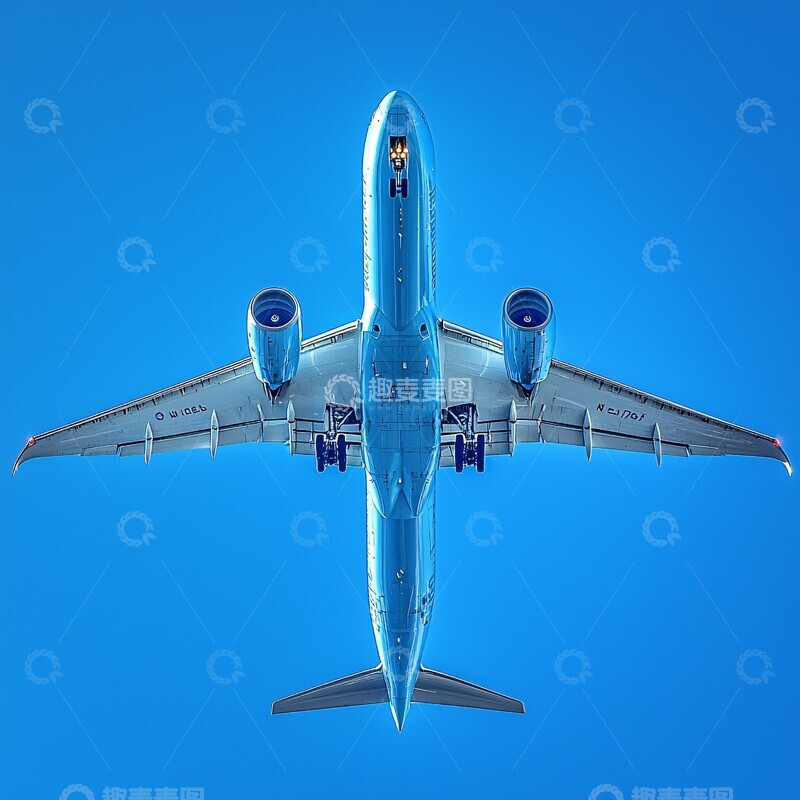 高清大图下载【趣麦麦图】飞机正下方视角