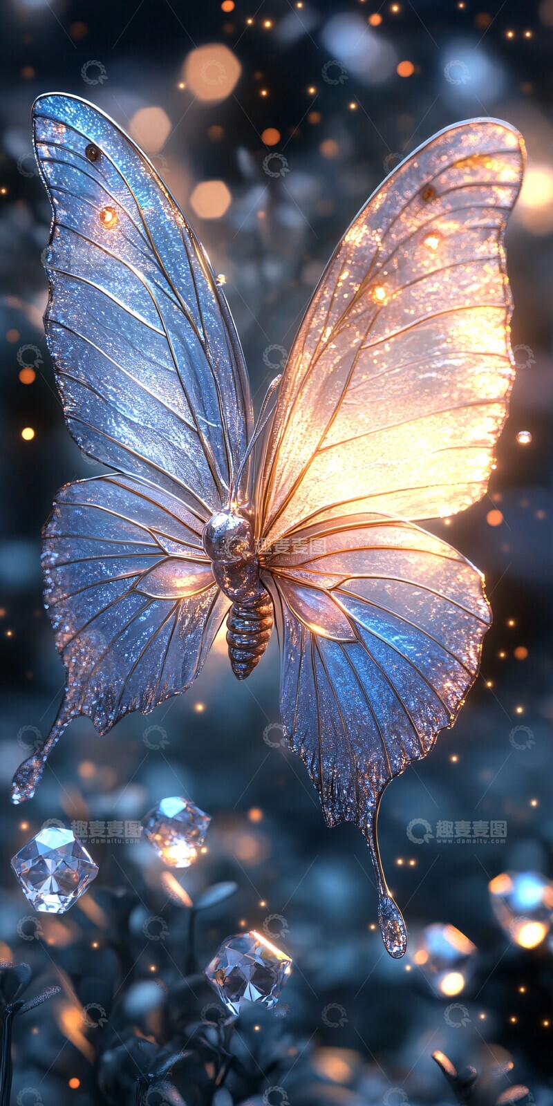 高清大图下载【趣麦麦图】蝴蝶星钻蝴蝶星钻翅膀