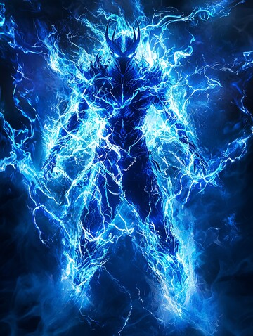 蓝闪电蓝焰环绕