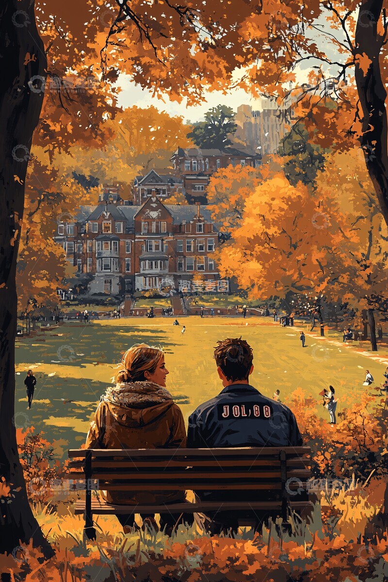 高清大图下载【趣麦麦图】校园男女背影2