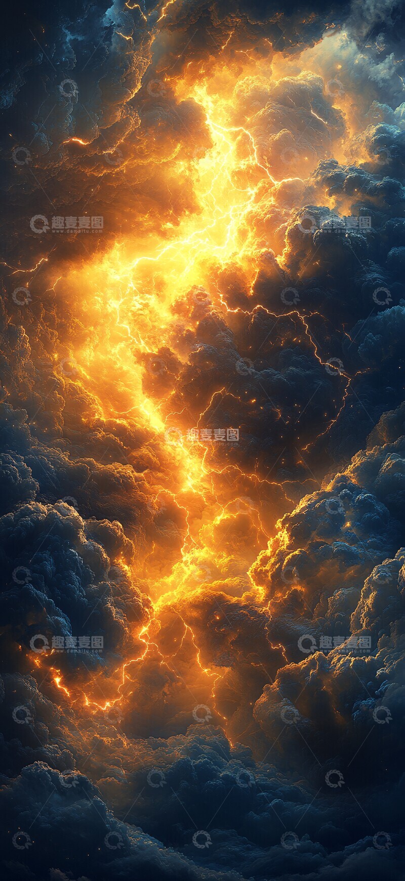 高清大图下载【趣麦麦图】电闪雷鸣夜空3