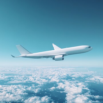 飞机侧飞图飞机天空白色2