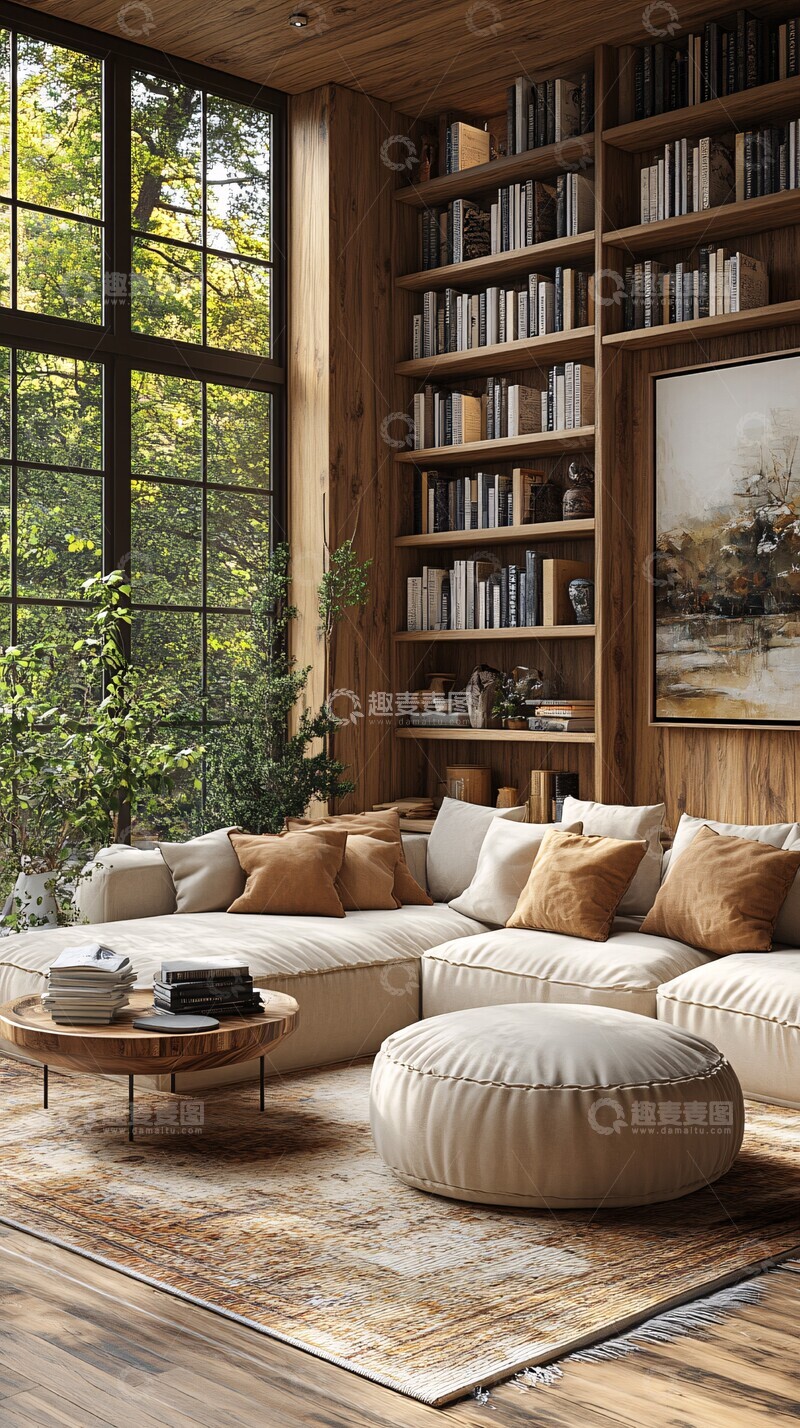 高清大图下载【趣麦麦图】北欧简约客厅设计2