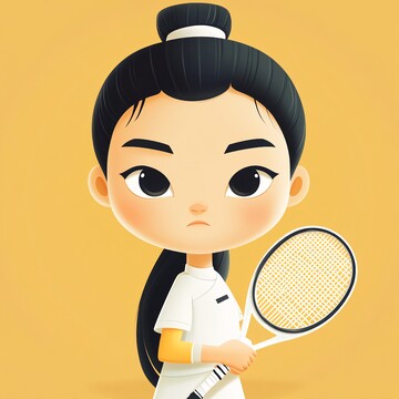 运动角色挥拍图