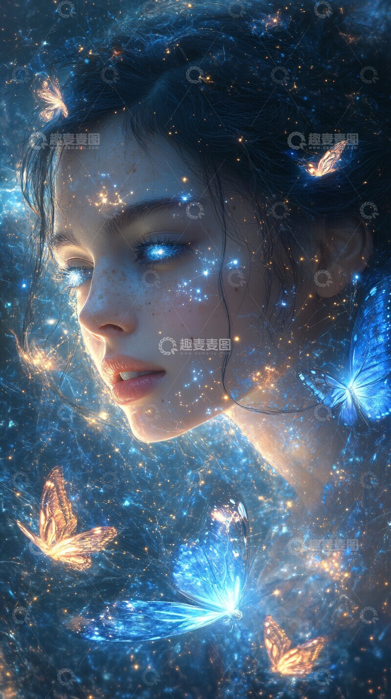 高清大图下载【趣麦麦图】蝴蝶化宇宙之翼3