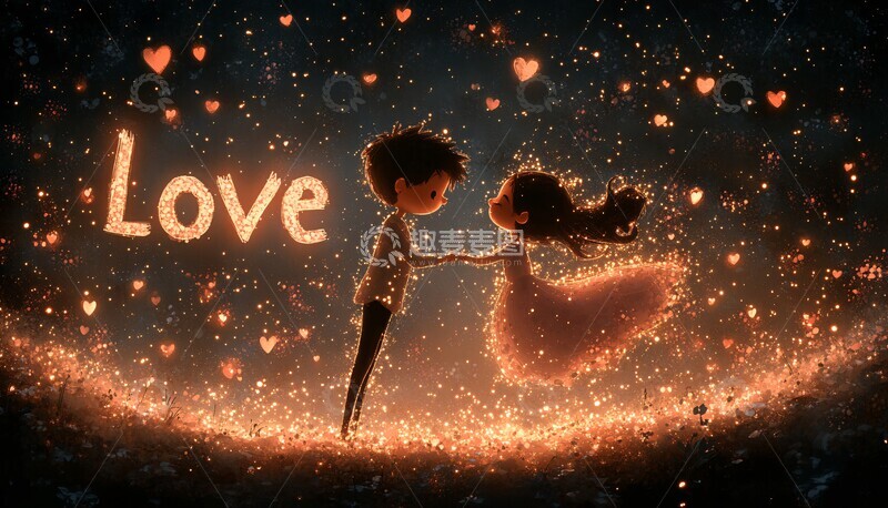 高清大图下载【趣麦麦图】梦幻恋人相视2